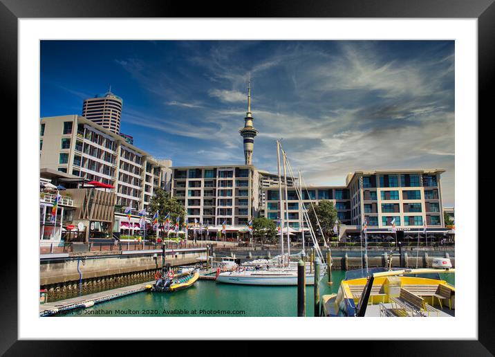 The Viaduct with the Skytower in the background Framed Mounted Print by Jonathan Moulton