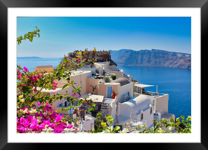 Oia in Santorini Framed Mounted Print by Jonathan Moulton