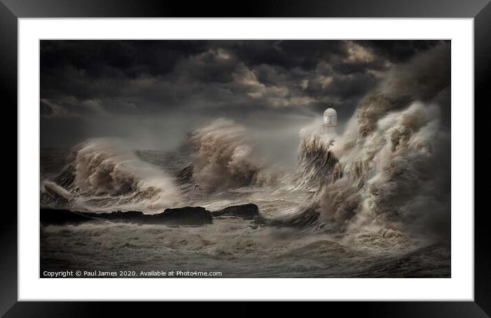 The angry sea Framed Mounted Print by Paul James