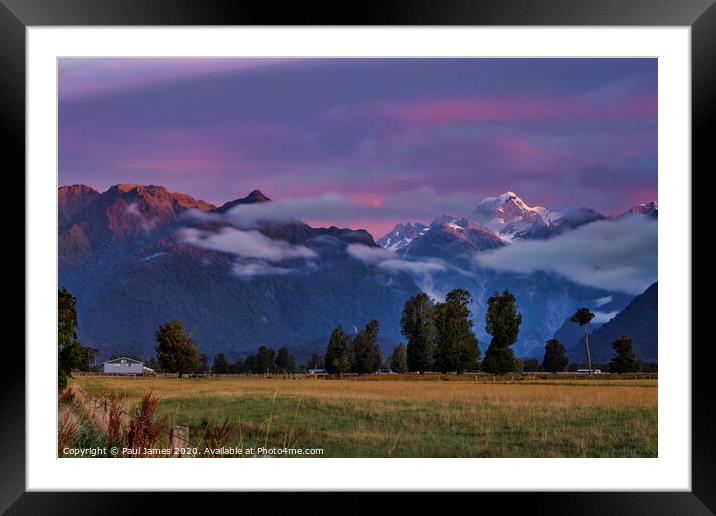 Mount Cook Framed Mounted Print by Paul James
