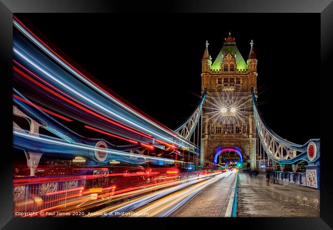 Tower Bridge rush hour Framed Print by Paul James