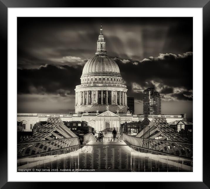 St Paul's Cathedral, London Framed Mounted Print by Paul James