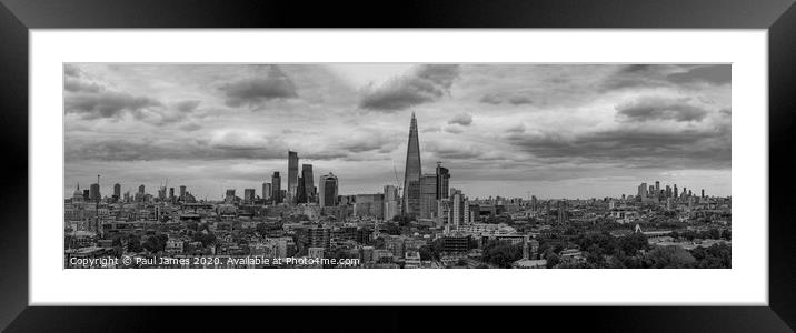 The London skyline Framed Mounted Print by Paul James