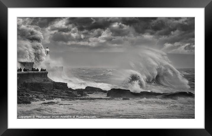 The raging sea Framed Mounted Print by Paul James