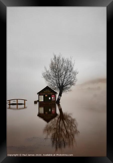 Llangorse flooded. Framed Print by Paul James