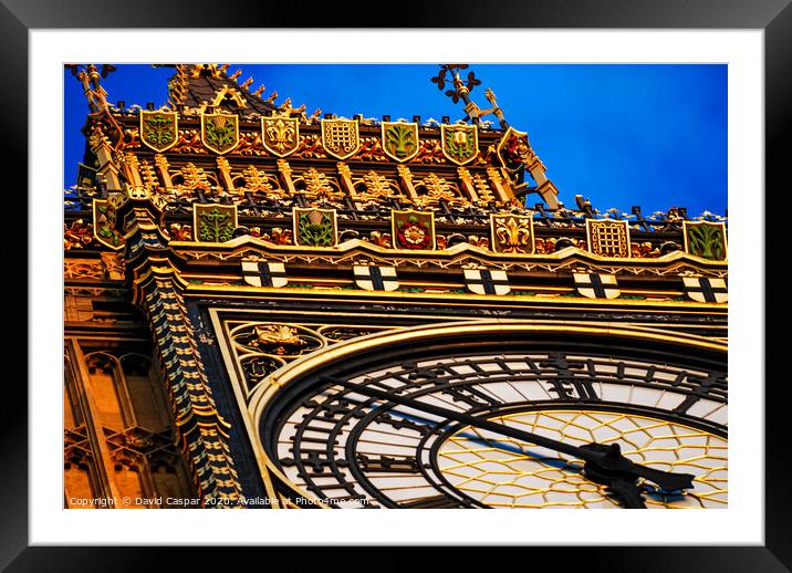 Up Close with Big Ben Framed Mounted Print by David Caspar