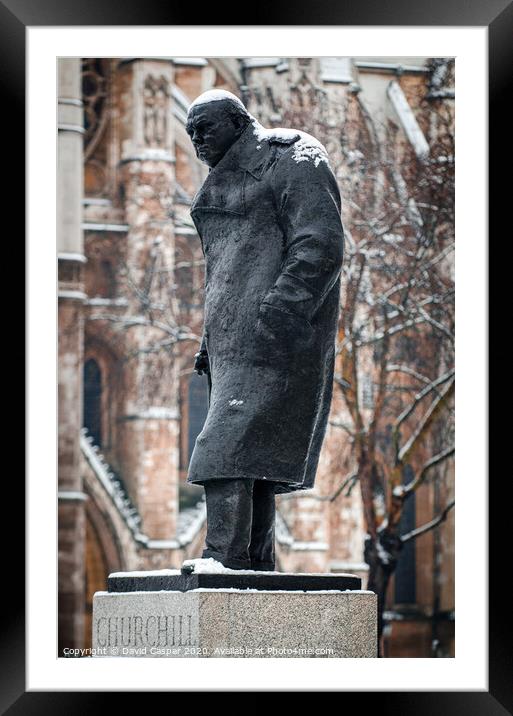 Churchill under snow Framed Mounted Print by David Caspar