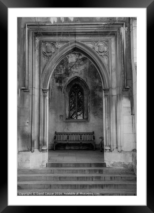 St Dunstans Entry Arch Framed Mounted Print by David Caspar