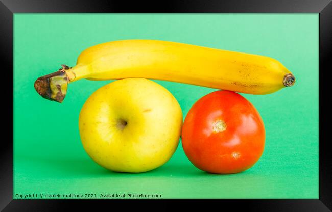 fruits and vegetables Framed Print by daniele mattioda