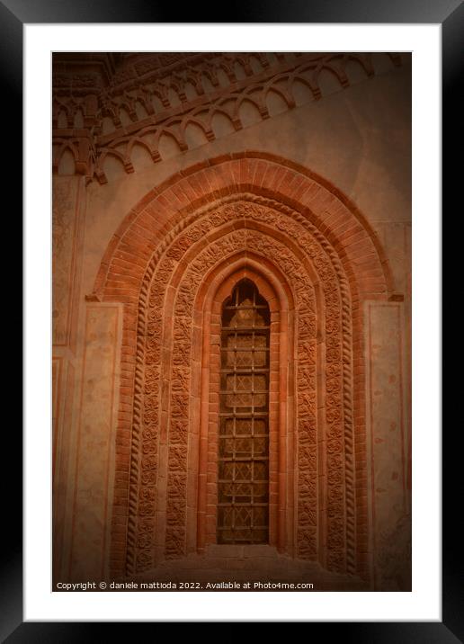 PITTORIALISM EFFECT on window of gothic style Framed Mounted Print by daniele mattioda