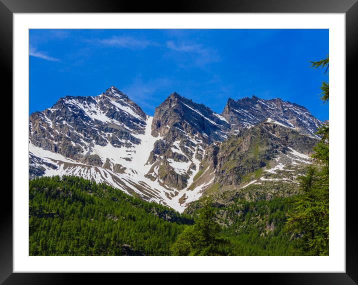 the Three Levanne the mountains in the National P Framed Mounted Print by daniele mattioda
