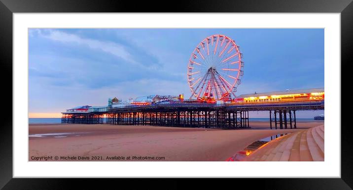 Central Pier Blackpool Framed Mounted Print by Michele Davis