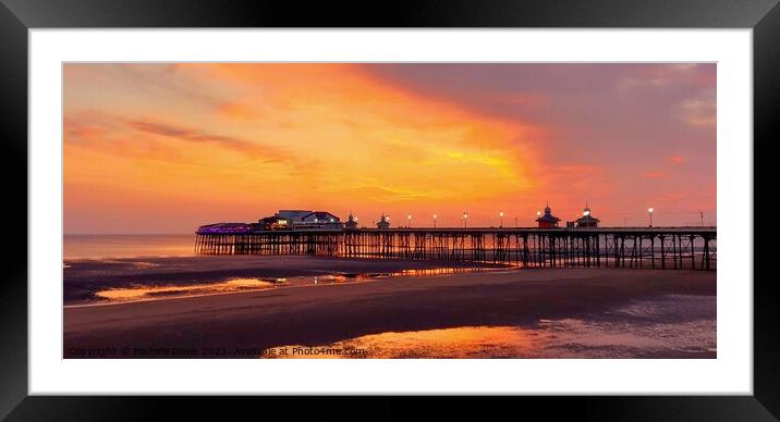 North Pier Sunset Framed Mounted Print by Michele Davis