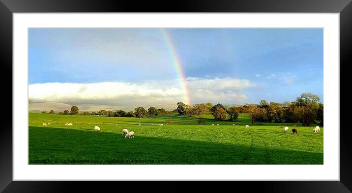 Rainbow Over Bowland Framed Mounted Print by Michele Davis
