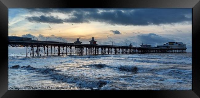 High Tide North Pier Framed Print by Michele Davis