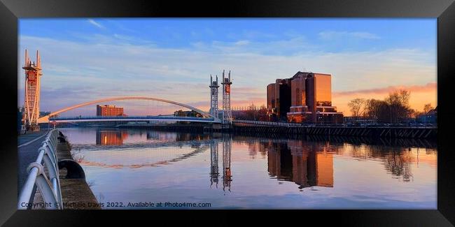 Salford Quays Reflections Framed Print by Michele Davis