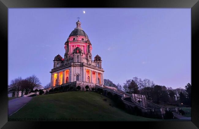 Ashton Memorial Illuminated Framed Print by Michele Davis