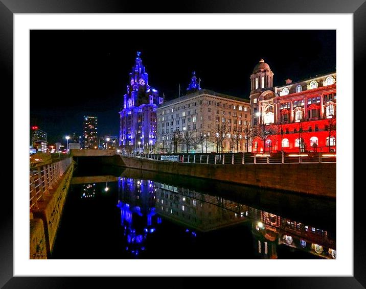 Liverpool Waterfront Reflections Framed Mounted Print by Michele Davis