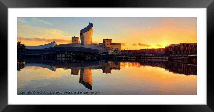 Salford Quays Sunset Framed Mounted Print by Michele Davis