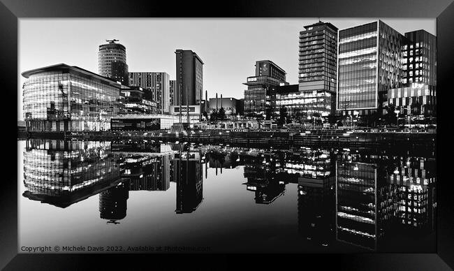 Media City Reflections Framed Print by Michele Davis