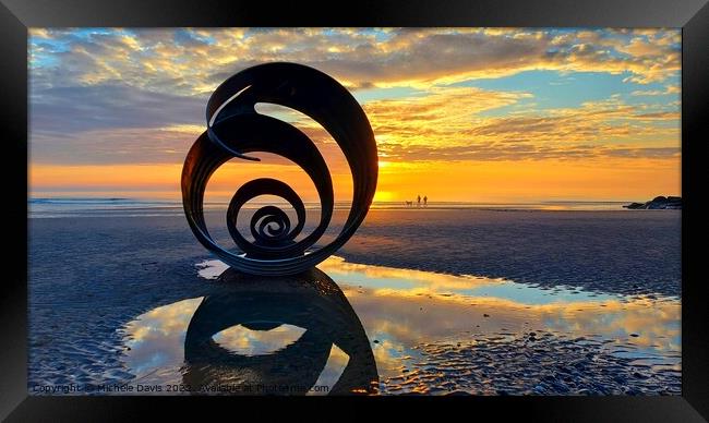 Mary's Shell Sunset  Framed Print by Michele Davis