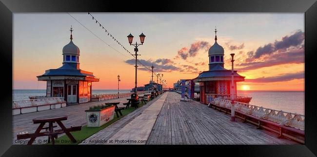 North Pier Sunset Framed Print by Michele Davis