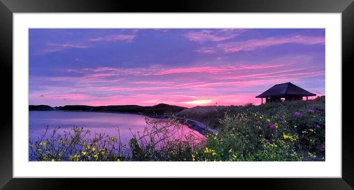 Fleetwood Boating Lake Sunset Framed Mounted Print by Michele Davis