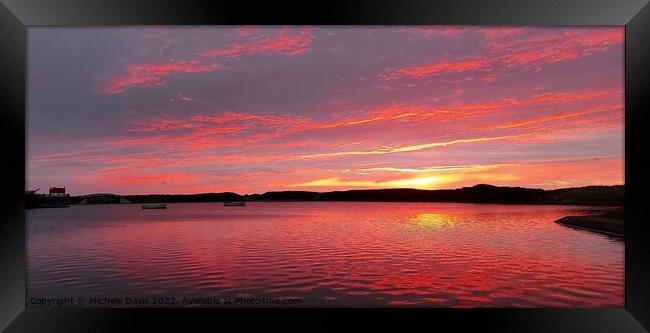 Fleetwood Boating Lake Sunset Framed Print by Michele Davis