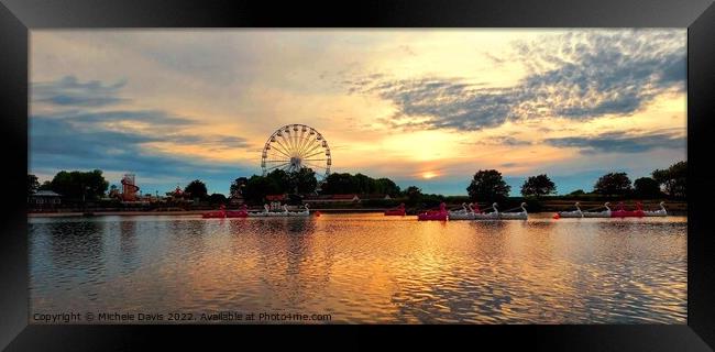 Southport Sunset Framed Print by Michele Davis