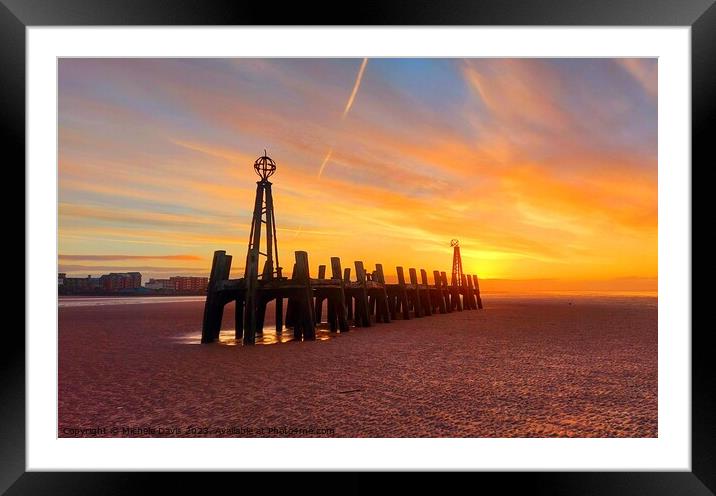 St Anne's Pier Jetty Sunrise Framed Mounted Print by Michele Davis