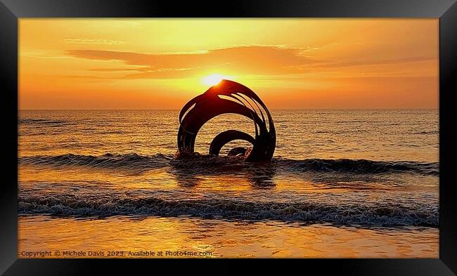 Mary's Shell Sunset Framed Print by Michele Davis