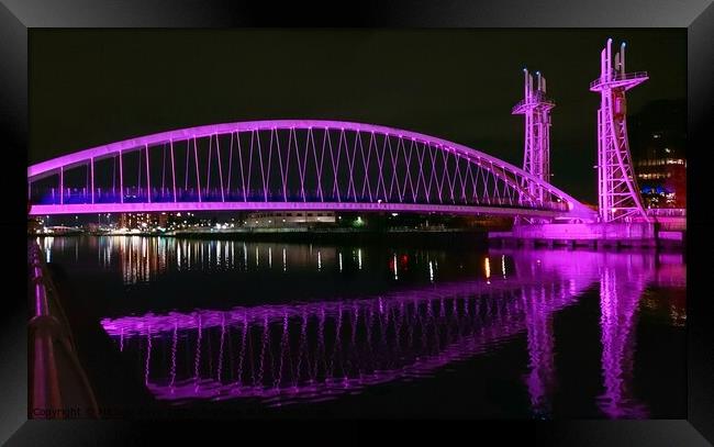 Millenium Bridge, Salford Quays Framed Print by Michele Davis