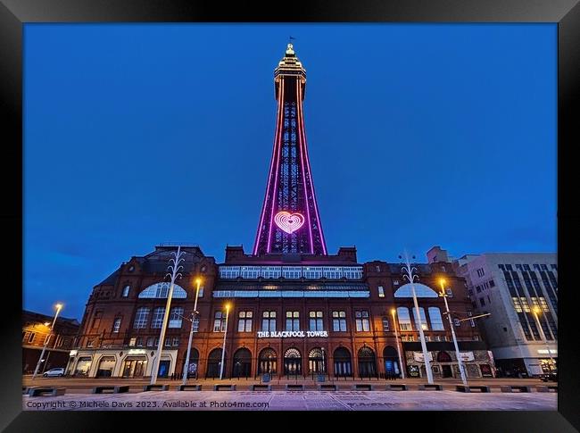 Blackpool Tower Framed Print by Michele Davis