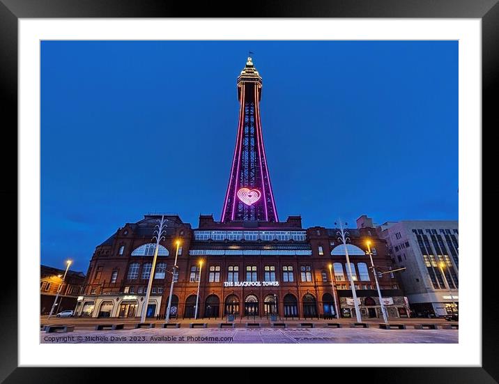 Blackpool Tower Framed Mounted Print by Michele Davis