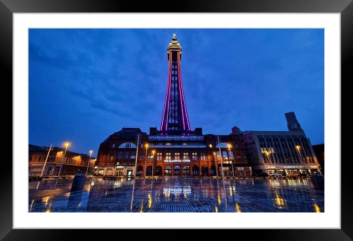 Blackpool Tower Headland Reflections Framed Mounted Print by Michele Davis