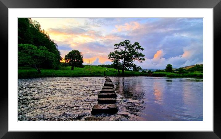 Whitewell Stepping Stones Framed Mounted Print by Michele Davis
