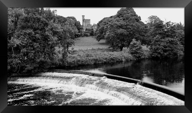 Hornby Castle and Weir Framed Print by Michele Davis