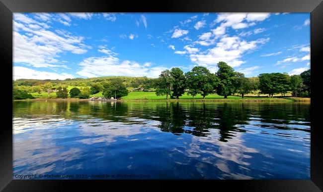 Coniston Water Reflections Framed Print by Michele Davis