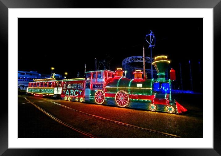 Blackpool Illuminated Tram  Framed Mounted Print by Michele Davis