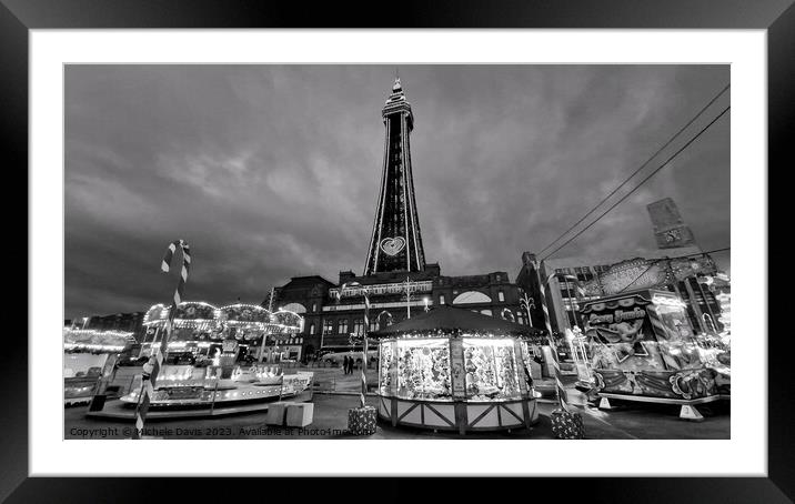Blackpool Tower Festival Headland Framed Mounted Print by Michele Davis