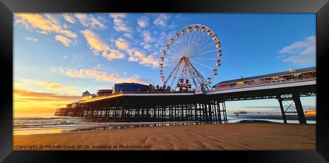 Central Pier and Big Wheel Framed Print by Michele Davis