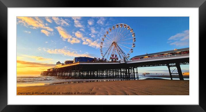 Central Pier and Big Wheel Framed Mounted Print by Michele Davis