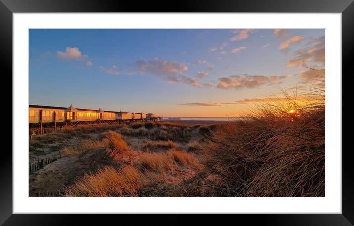 St Anne's Pier and Dunes Sunset Framed Mounted Print by Michele Davis