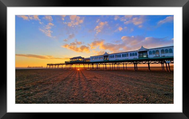 St Anne's Pier Sunset Framed Mounted Print by Michele Davis