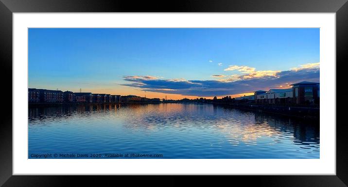 Sunset at Preston Docklands Framed Mounted Print by Michele Davis