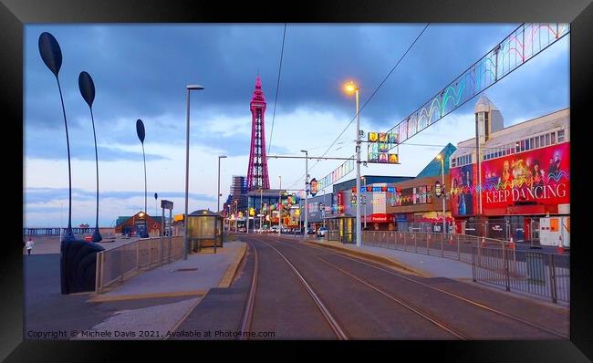 Blackpool Tower and Promenade Framed Print by Michele Davis