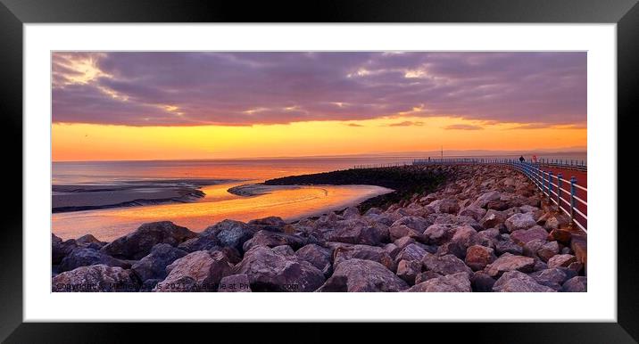 Morecambe Sunset Framed Mounted Print by Michele Davis