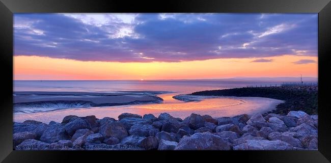 Morecambe Sunset Framed Print by Michele Davis