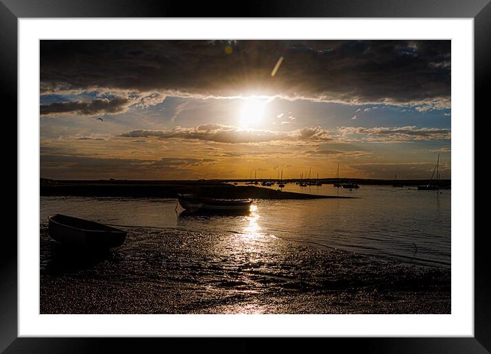 A wall of cloud at Brancaster Staithe  Framed Mounted Print by Sam Owen