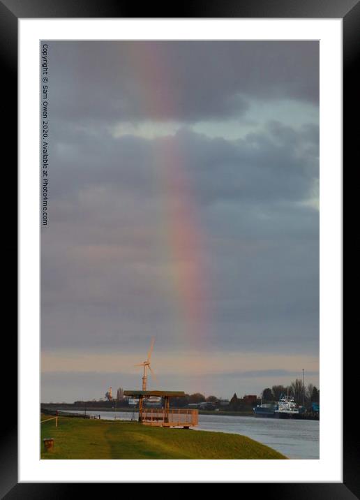 Sky cloud rainbow  Framed Mounted Print by Sam Owen